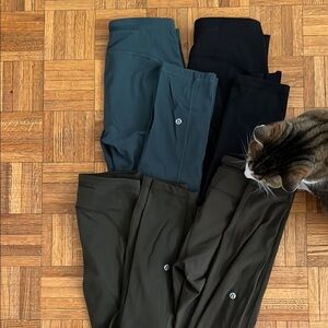 Lululemon Speed Up Leggings Bundle - Black, Army Green, Teal